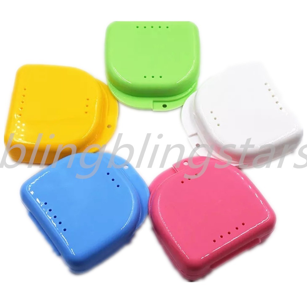 Dental Storage Tray Retainer False Teeth Dentures Mouth Box Container Guards