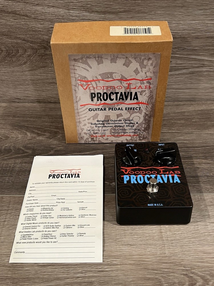 Voodoo Lab Proctavia Octave Fuzz Octaver Octafuzz Guitar Effect Pedal