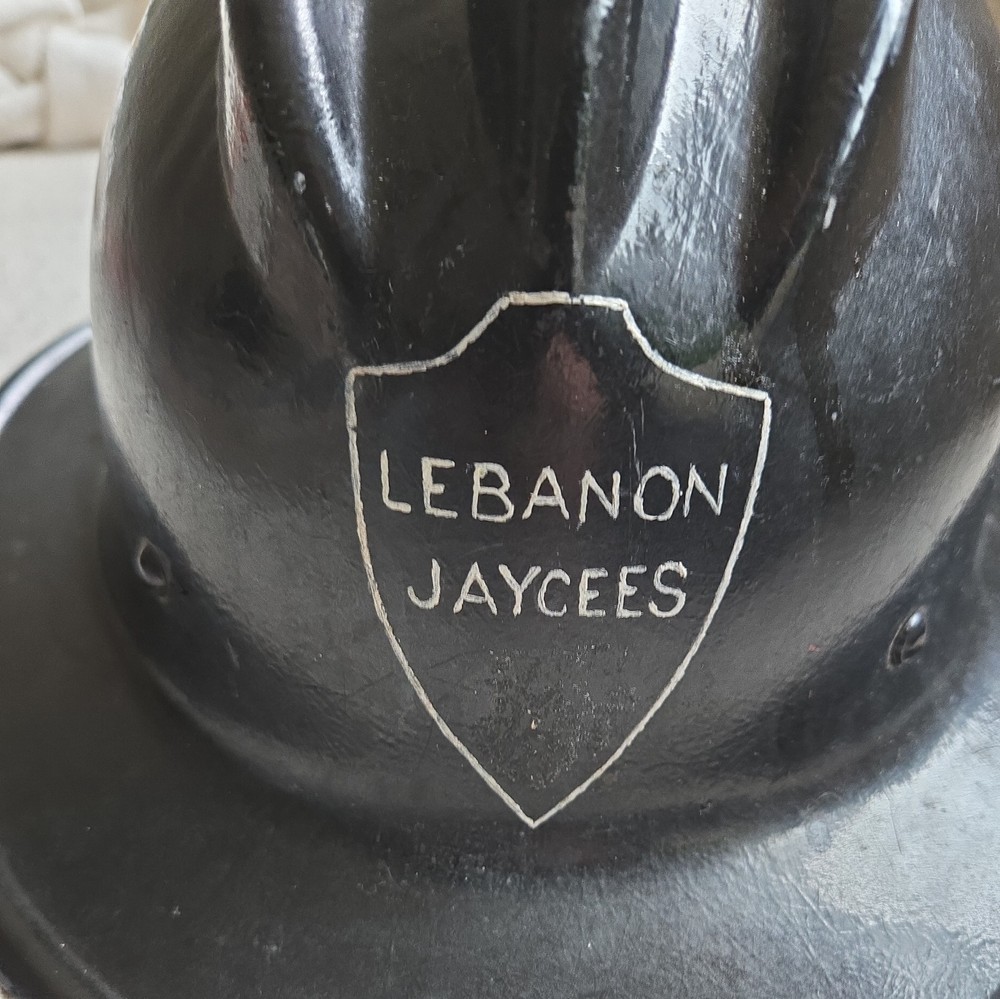 Vintage E.D. Ballard Co. Hard Boiled Firefighter Helmet Black