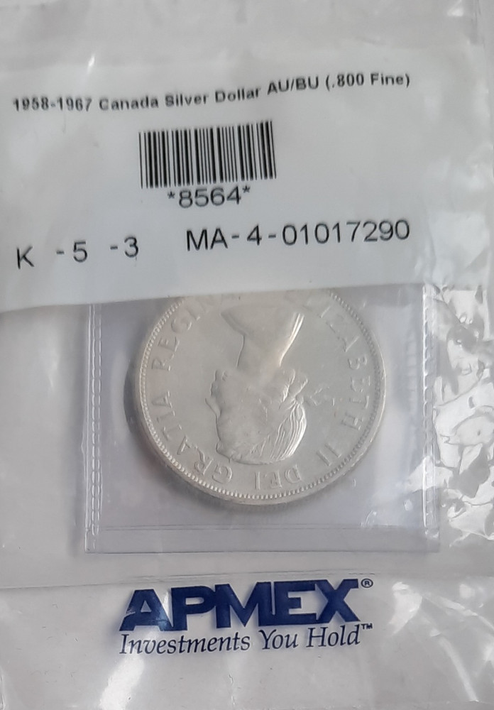 1963 Canada Silver Dollar – AU/BU – 80% Silver