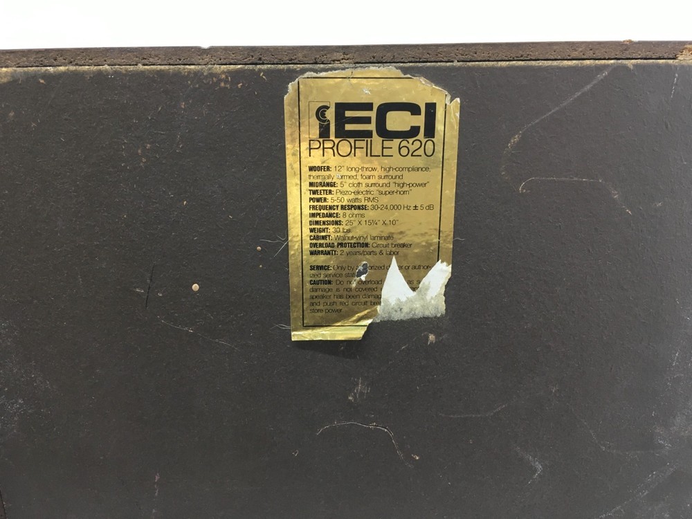 ECI Profile 620 Speaker Pair