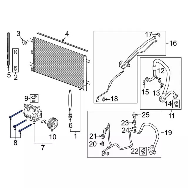 Genuine Ford A/C Compressor Bolt W704750-S437
