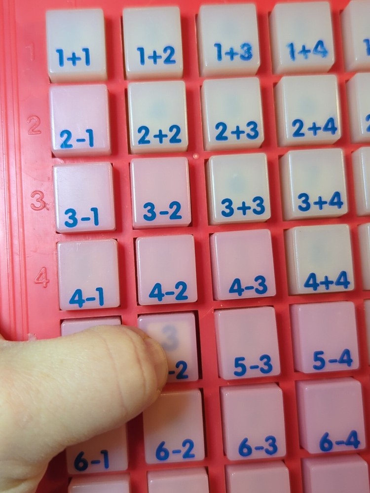 Vintage Magic Math Machine Addition & Subtraction Learning Board Lanard B3