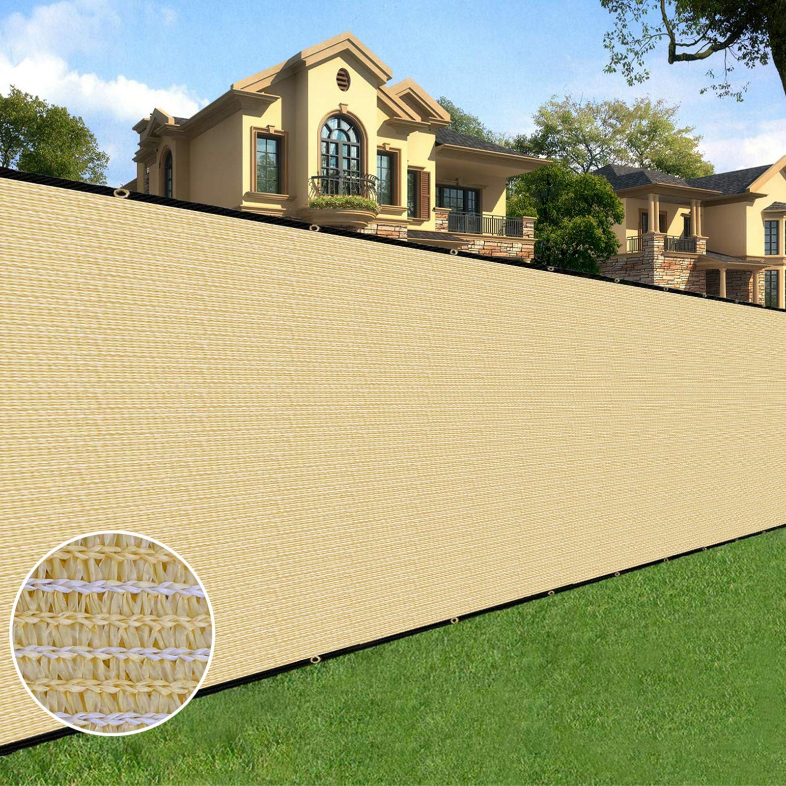 5 feet x 50 feet Privacy Screen Fence Heavy Duty Fencing Mesh Shade Net Cover...