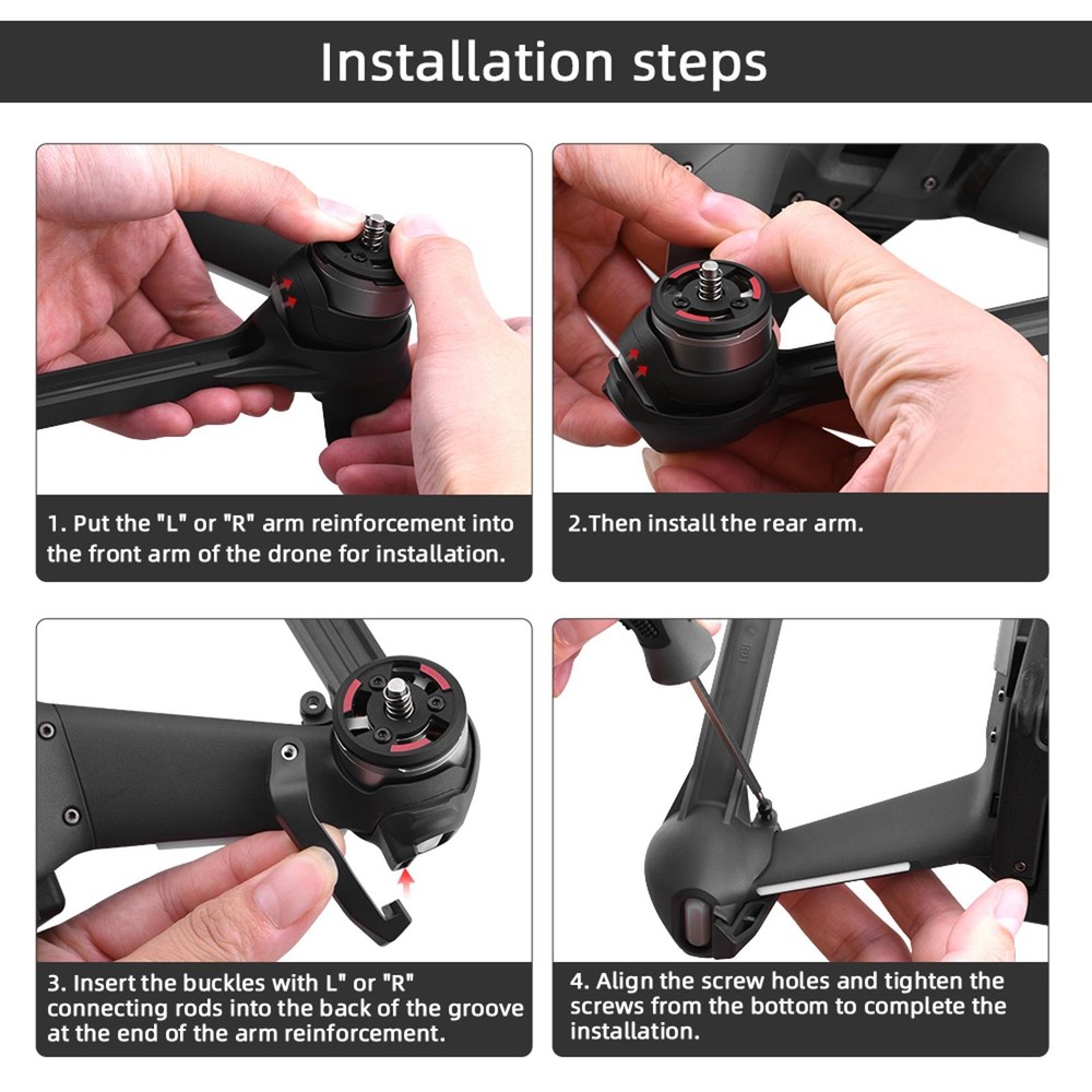 1Pair Arm Bracers Reinforcement Screwdriver Tool Kit for DJI FPV Drone