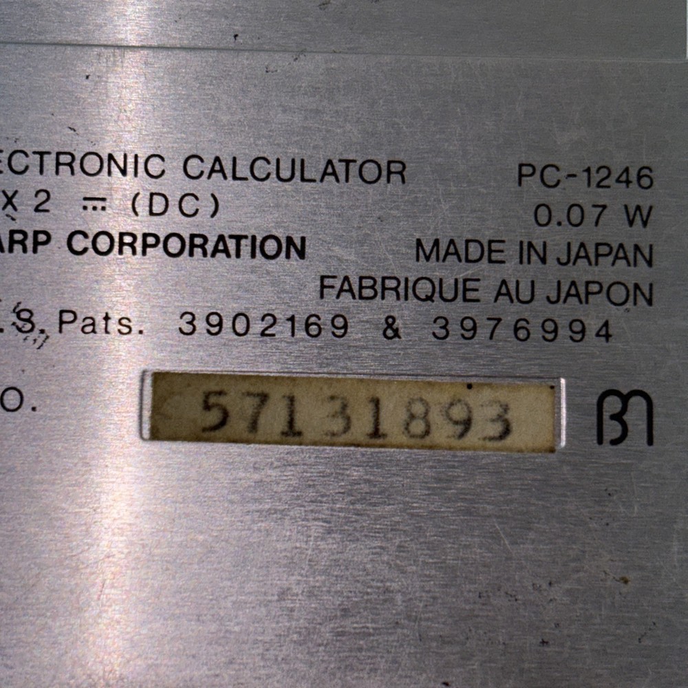 Sharp Pocket Computer PC-1246 w/ Programming Manual & Box Not Working Parts