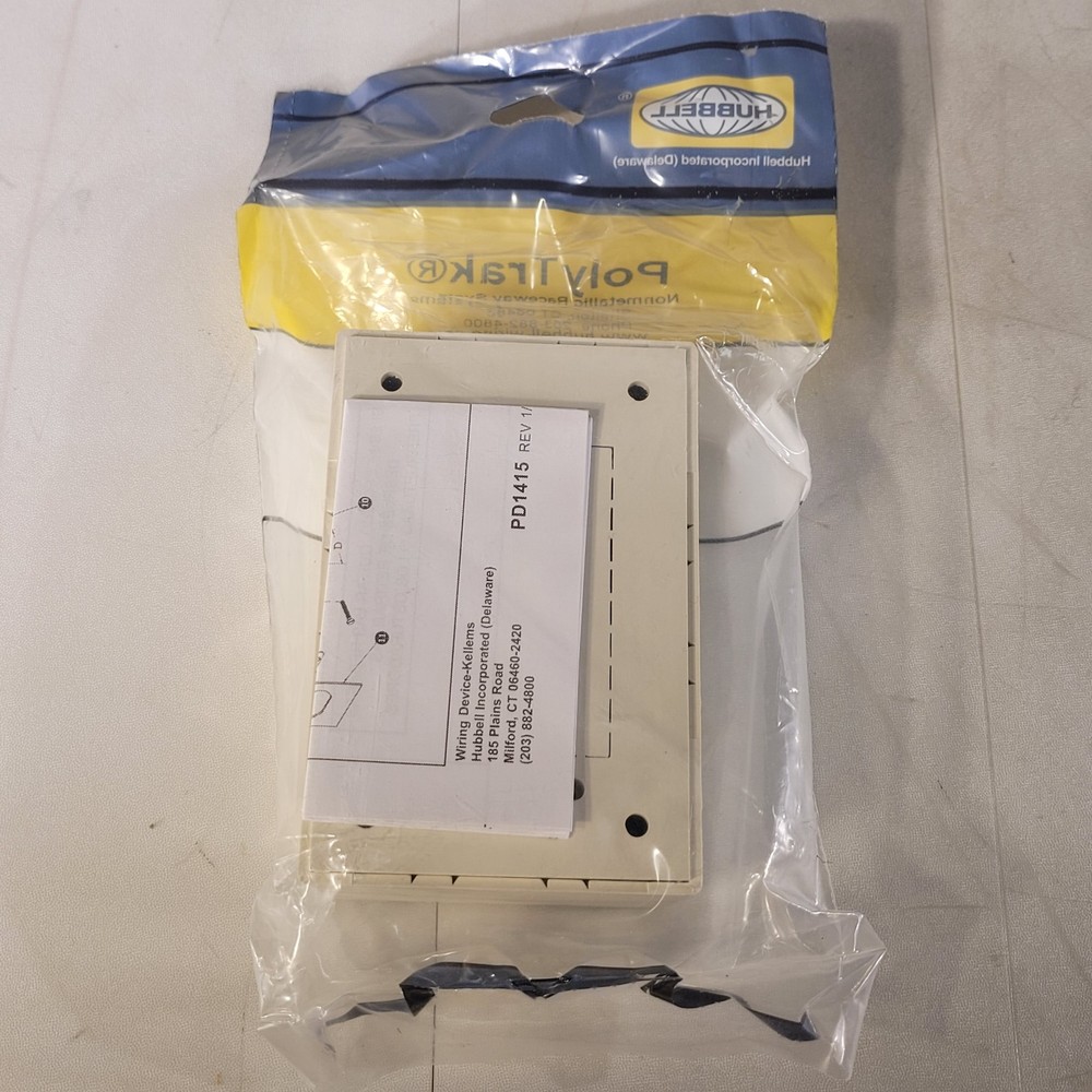Hubbell PT12SBA PolyTrak Nonmetallic Raceway Systems Standard Box Office White