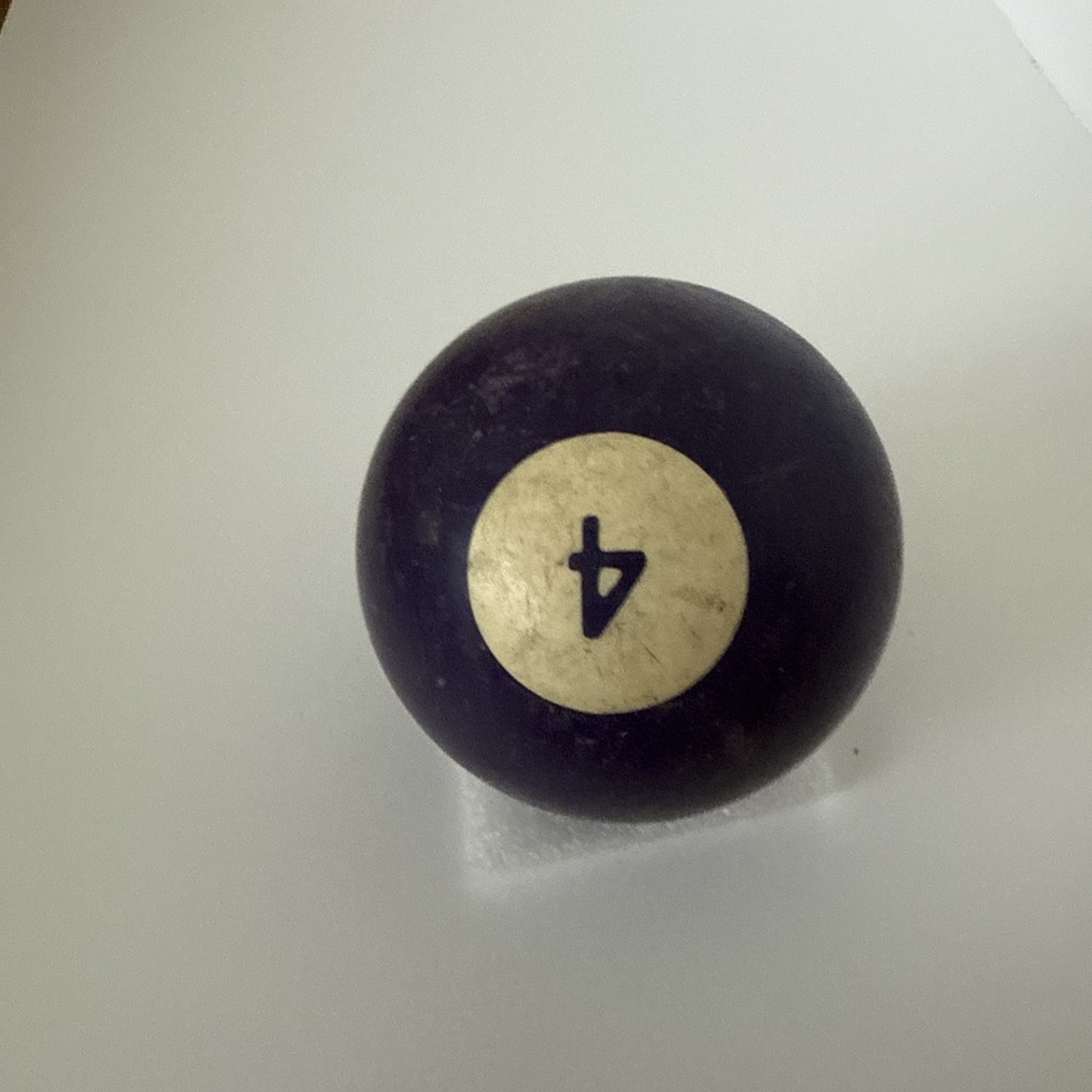 Vtg Single Billiard Pool Ball Standard 2 1/4" Replacement Number 4 Purple Solid