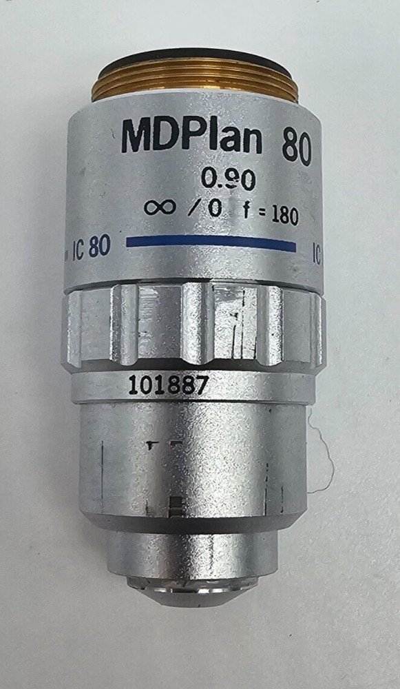 Olympus MDPlan 80x MD Plan 0.90 f=180 Microscope Objective Pre-owned w/ Case