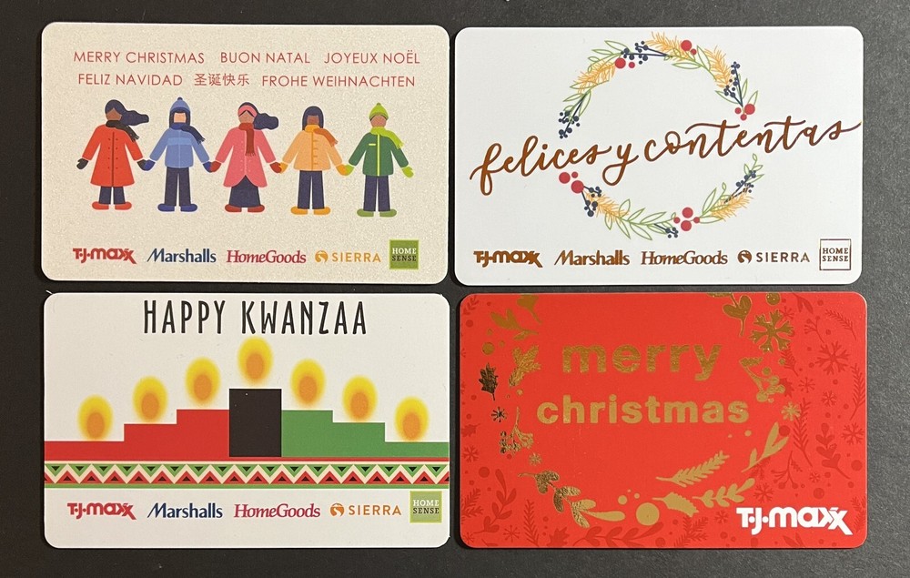 T.J.MAXX - GIFT CARDS - (no monetary value).