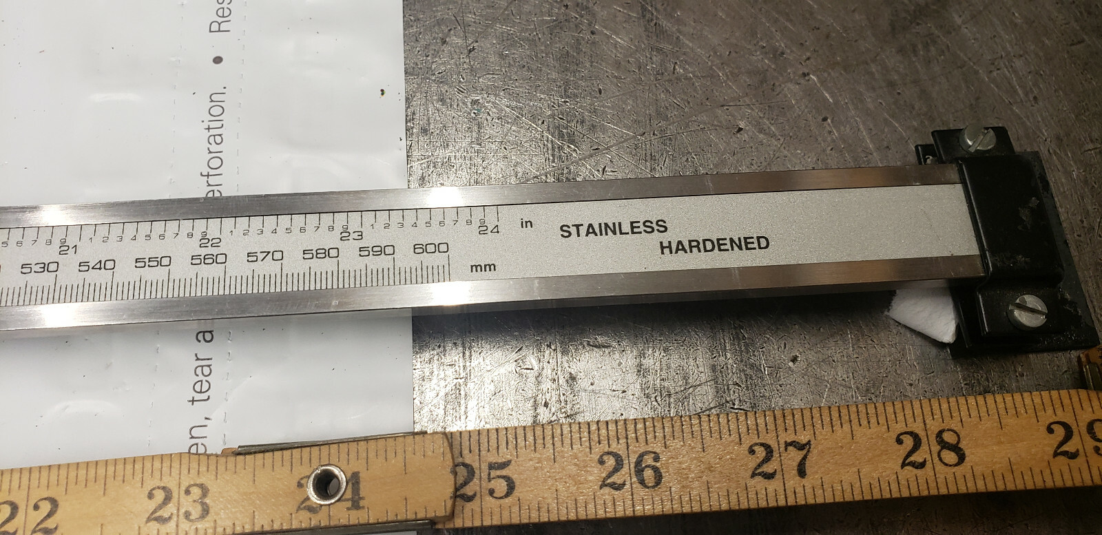 Venus Tools 24" (600mm) Stainless Electronic Sliding Caliper Depth Gage Tool.