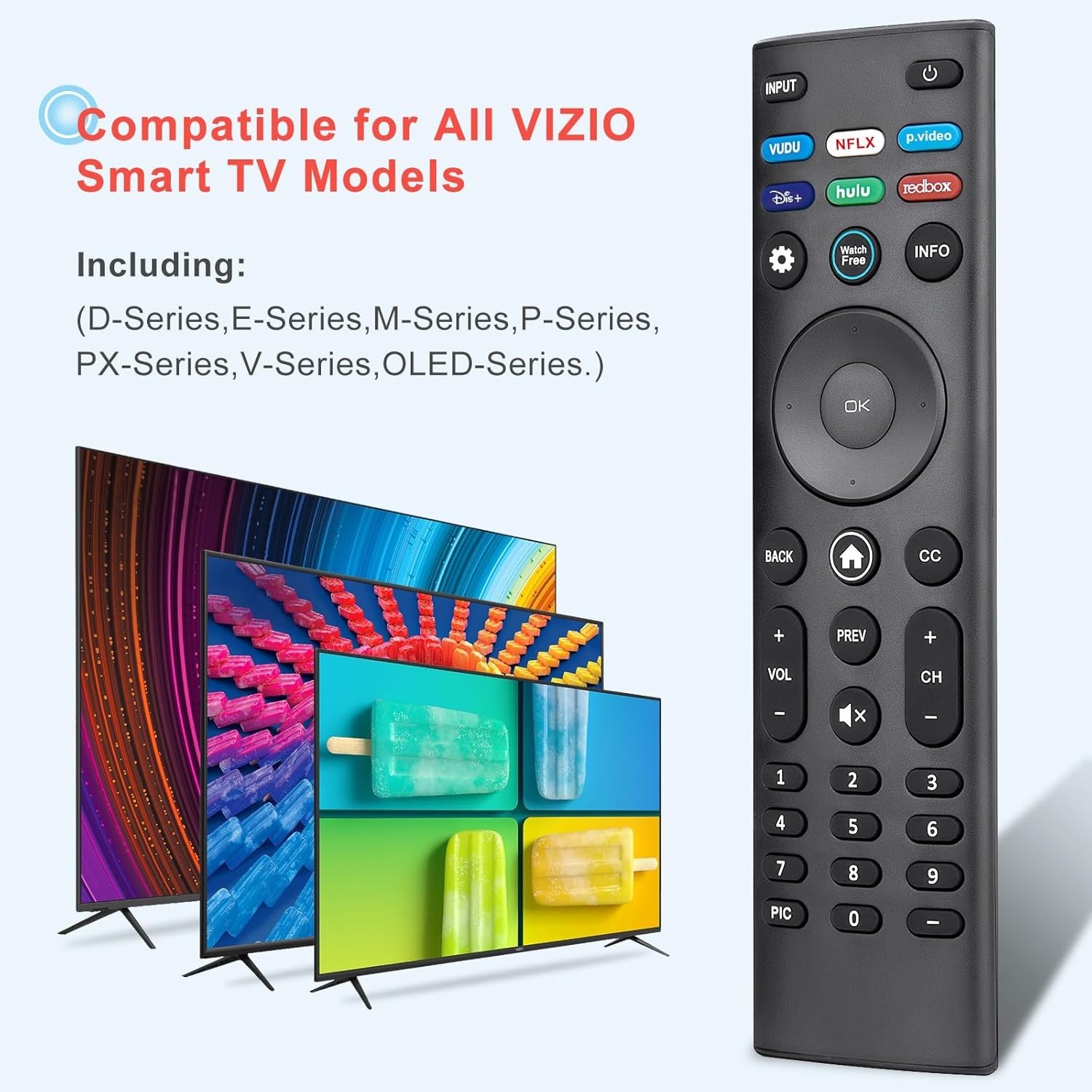 NEW Universal Remote Control For Vizio XRT140 136 260 270 Smart TV D E M P V PX