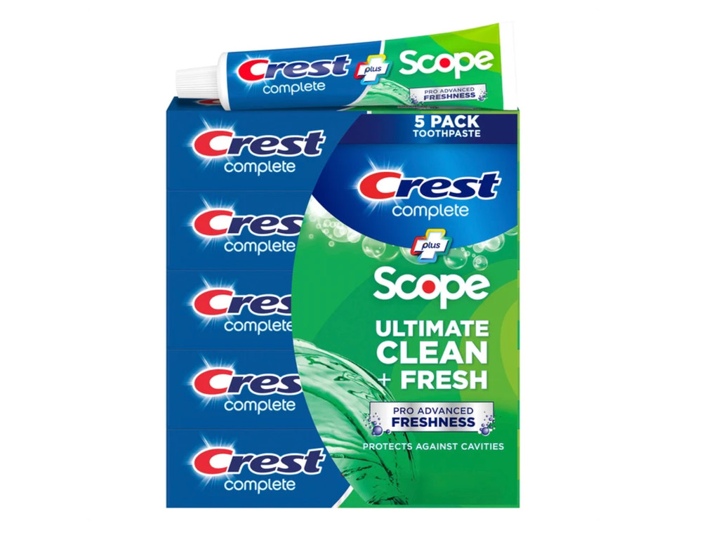 Crest Complete Scope Toothpaste Advanced Active Foam 8.2 oz 5 Pack