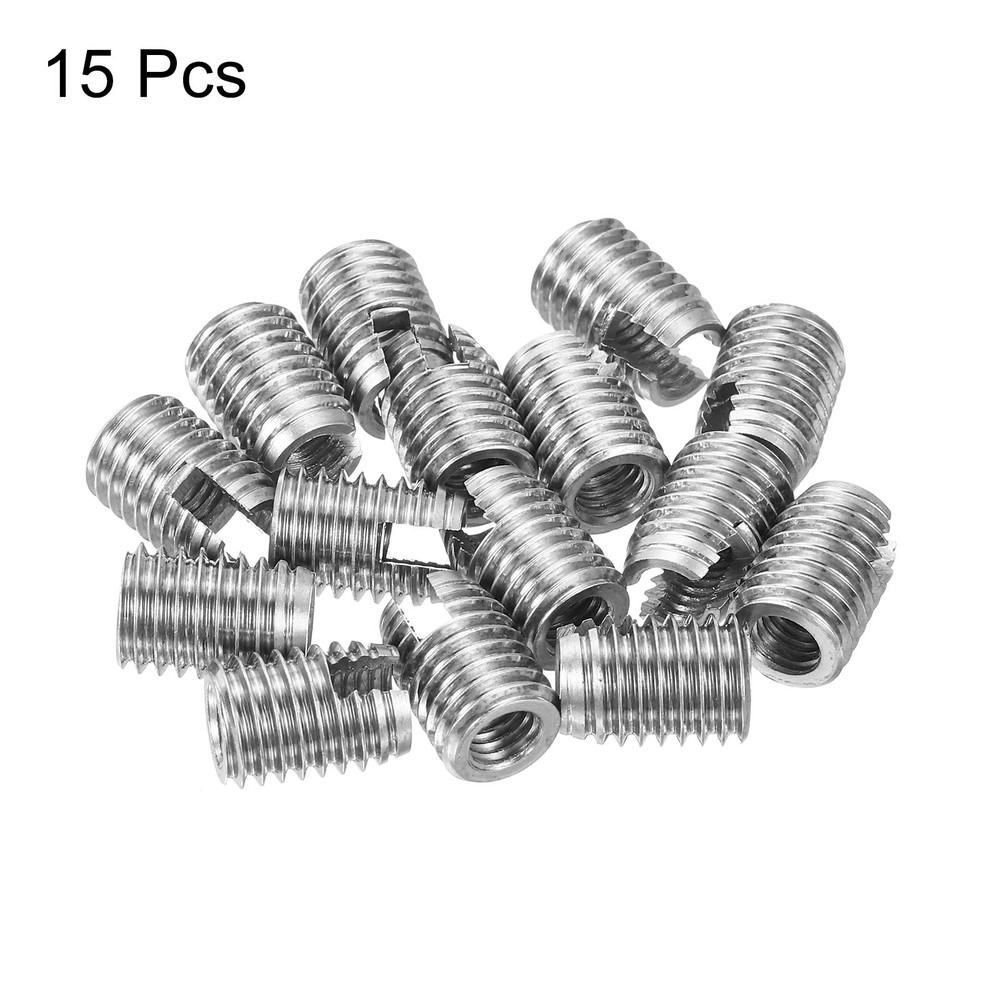 Self Tapping Threaded Inserts, 15pcs Inner M6 M10x14 303 Stainless Steel Nuts