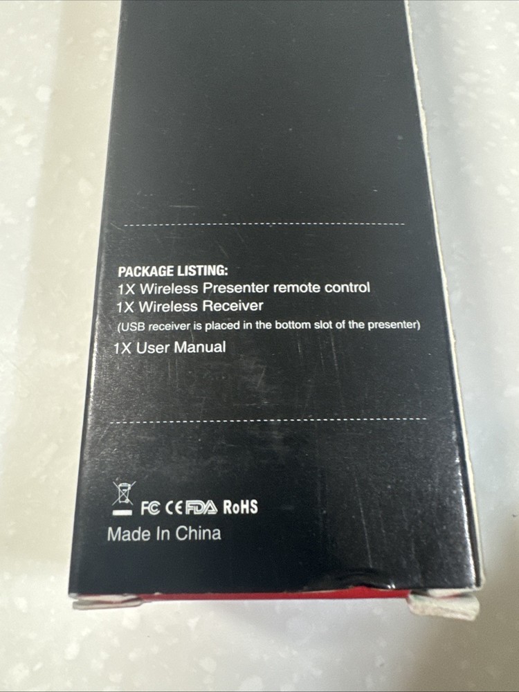 DinoFire Wireless Presenter, Hyperlink Volume Control Presentation Clicker Black