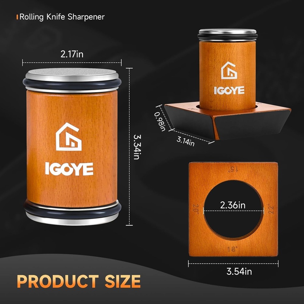 Diamond Rolling Sharpening Sharpener Knife Tool 4 Adjustable Angle Magnetic Base