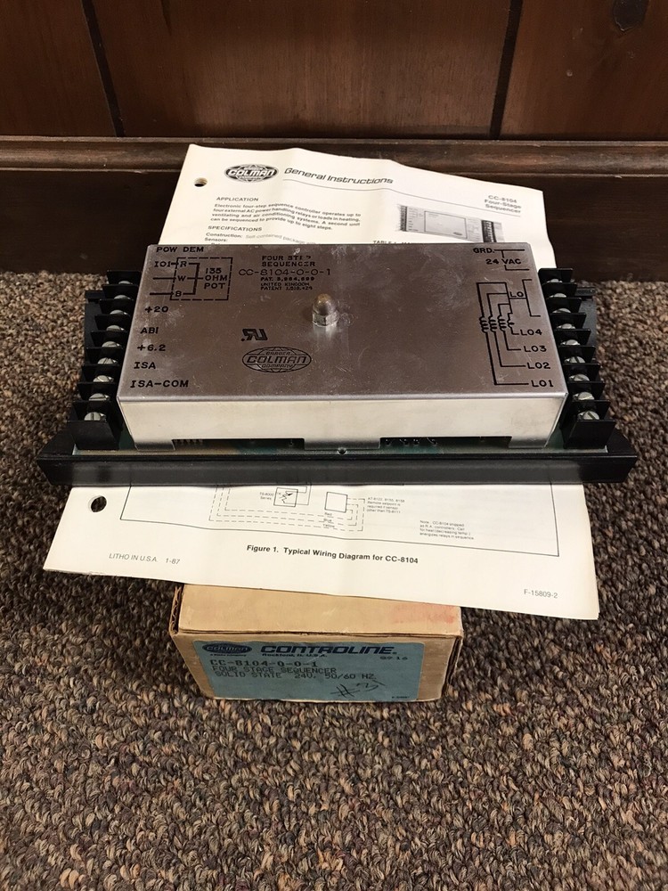 New genuine Colman Controline CC8104001 solid state 4 stage sequencer Invensys