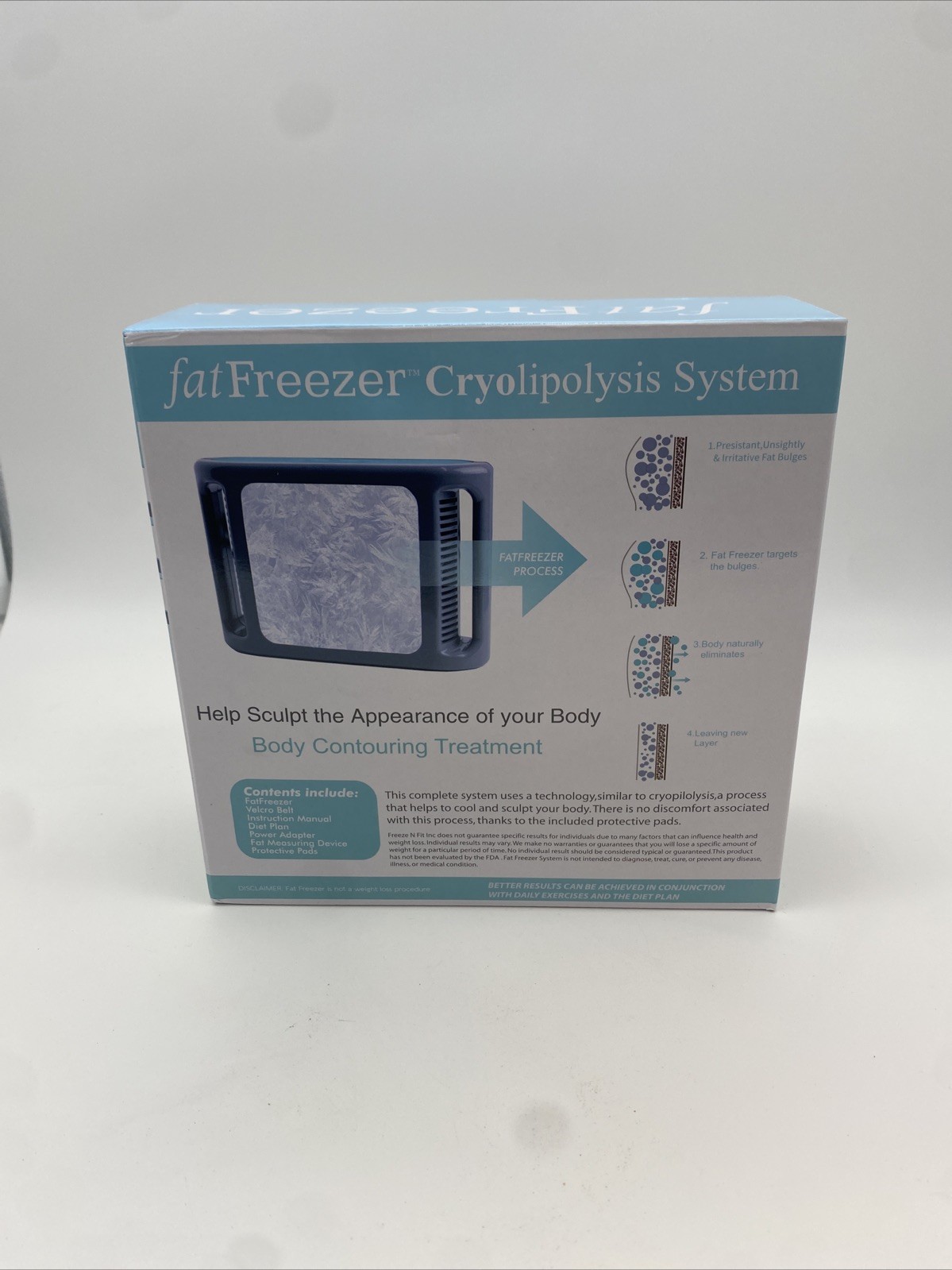 Fat Freezer System Belt - Sculpt Your Body Freeze N’ Fit BK1136 Waist Back Thigh