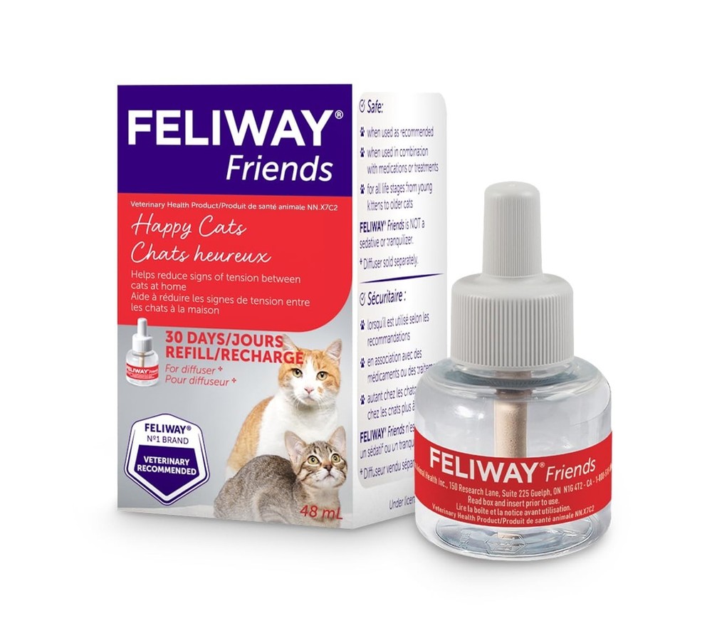 FELIWAY Friends Diffuser Refill Cat Calming Pheromones 48ml Lasts 30 Days *3