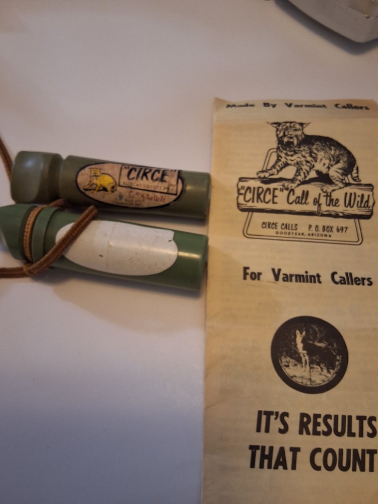 CIRCE TROPHY MODEL PREDATOR HUNTING CALLS Bobcat Coyote & ?? With INSTRUCTIONS
