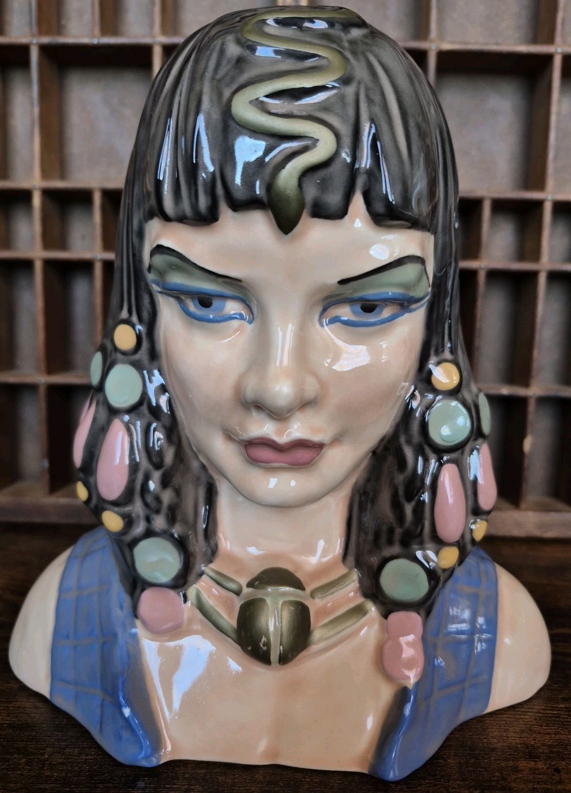 1994 Cleopatra Lady Head Vase Ltd Ed Unforgettable Women Larry Zimpleman 89/100