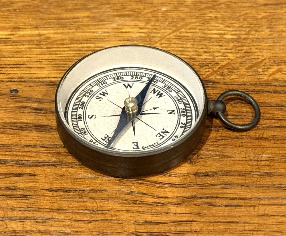 Vintage German Brass Pocket Compass