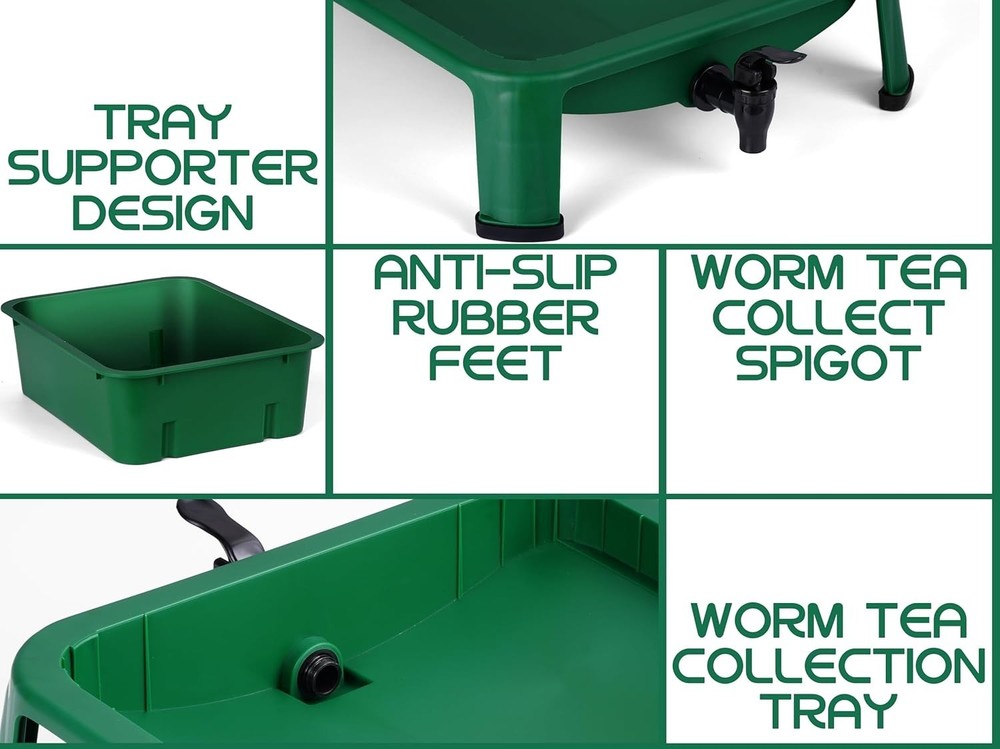 Durable 5-Tray Worm Farm Starter Kit for Efficient Indoor & Outdoor Composting