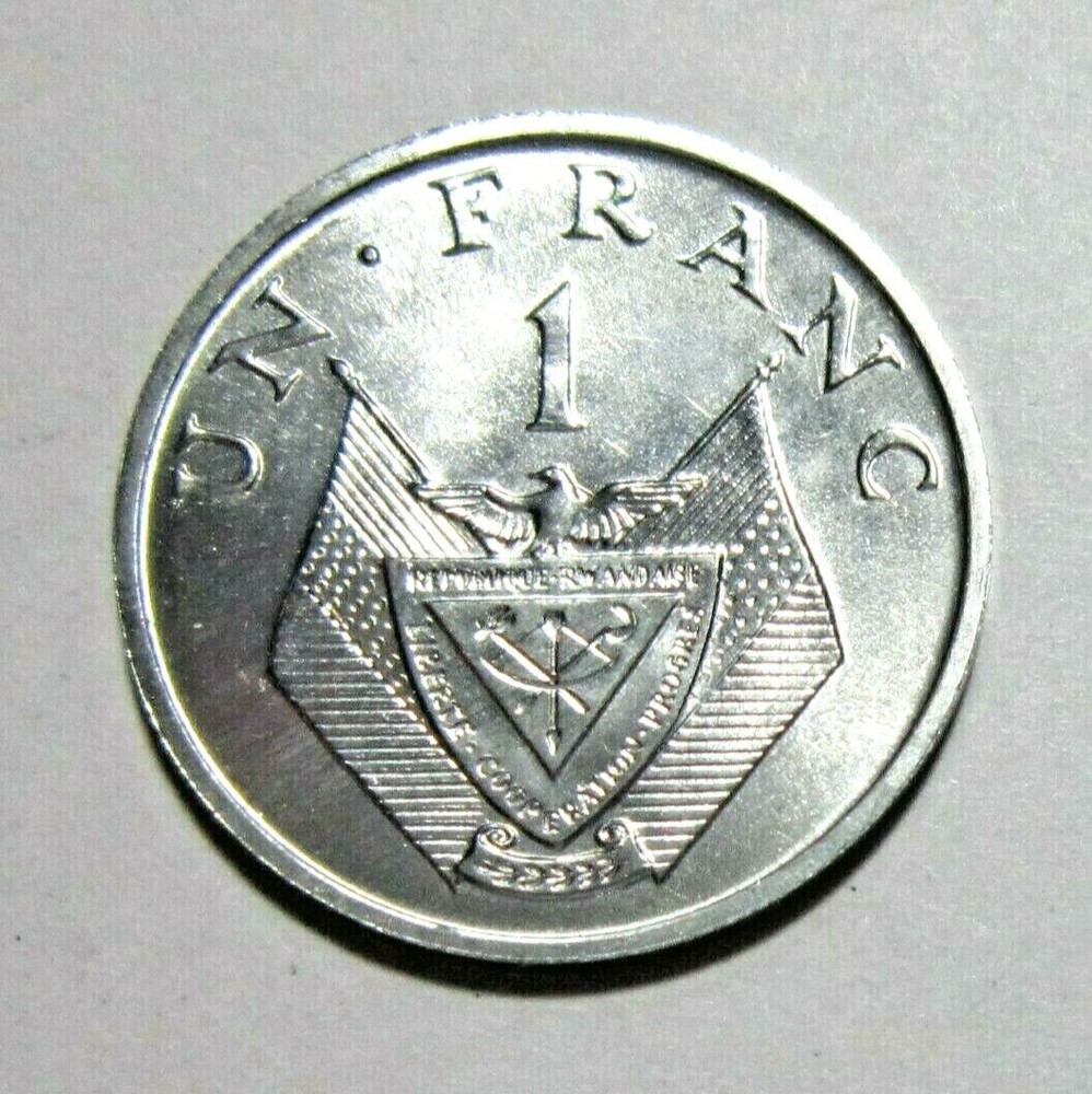 RWANDA. 1 FRANC, 1969. UNCIRCULATED.