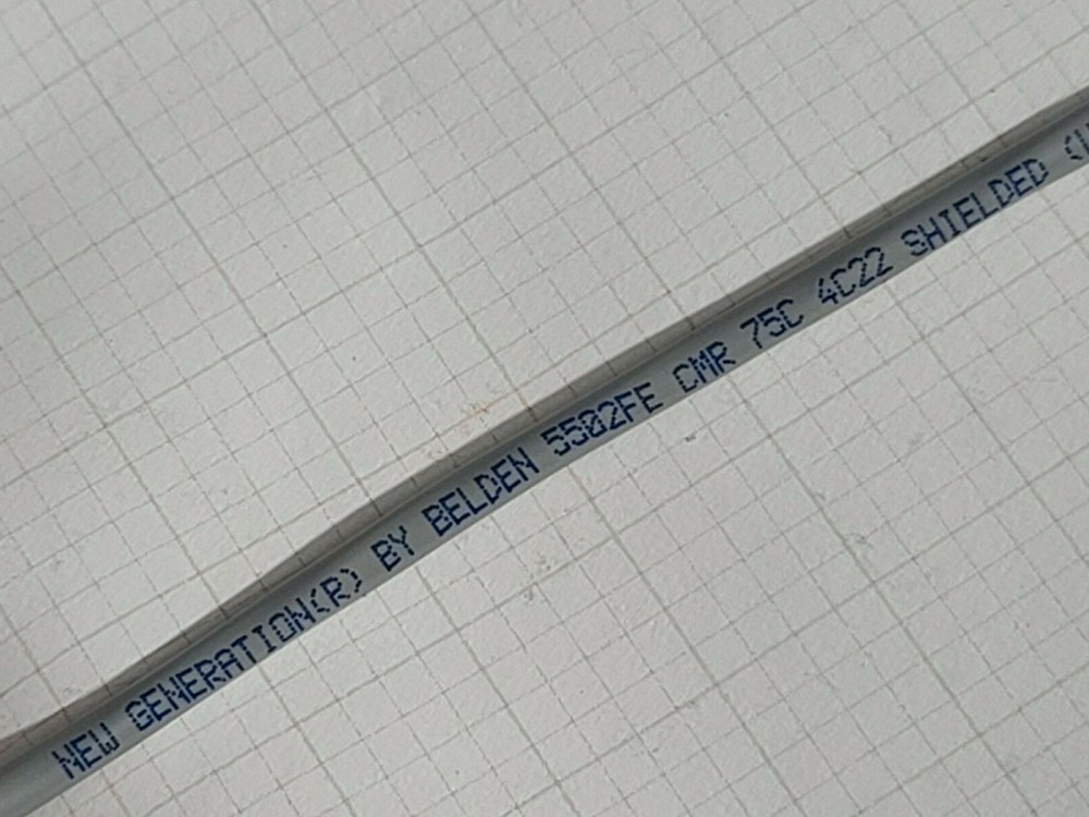 Belden Wire 5502FE 22/4C Shielded Audio/Security/Alarm Cable Riser Gray /100ft