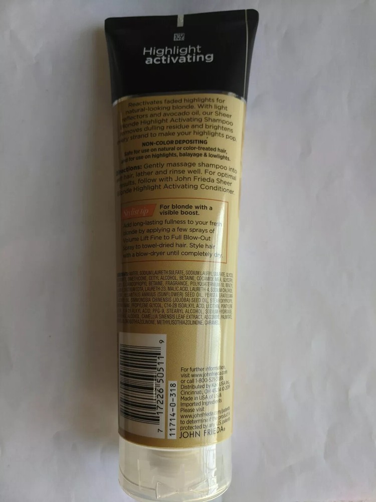 John Frieda Sheer Blonde Highlight Activating Enhancing Shampoo 8.45 oz