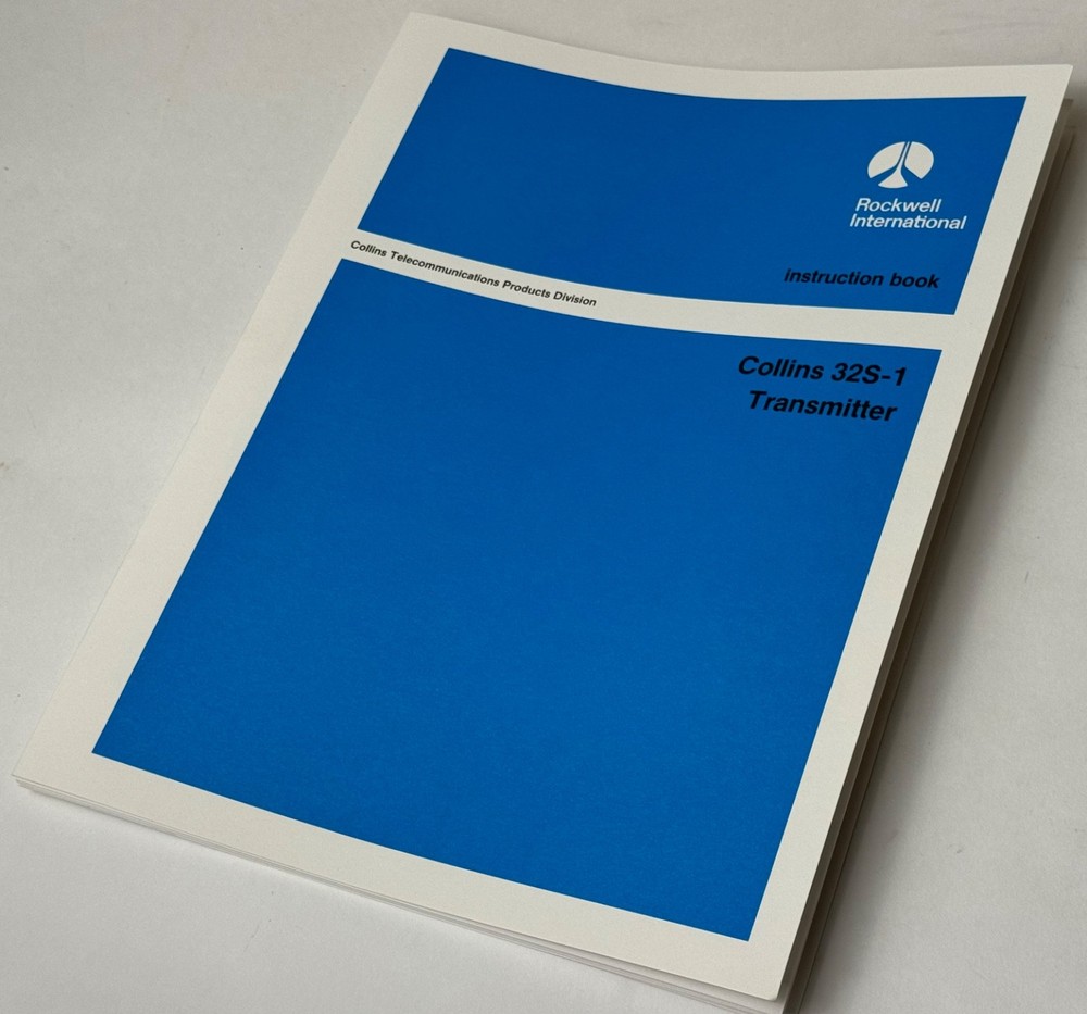 Collins 32S-1 Instruction Manual: ORIGINAL PRODUCTION - NOT A PHOTO COPY!