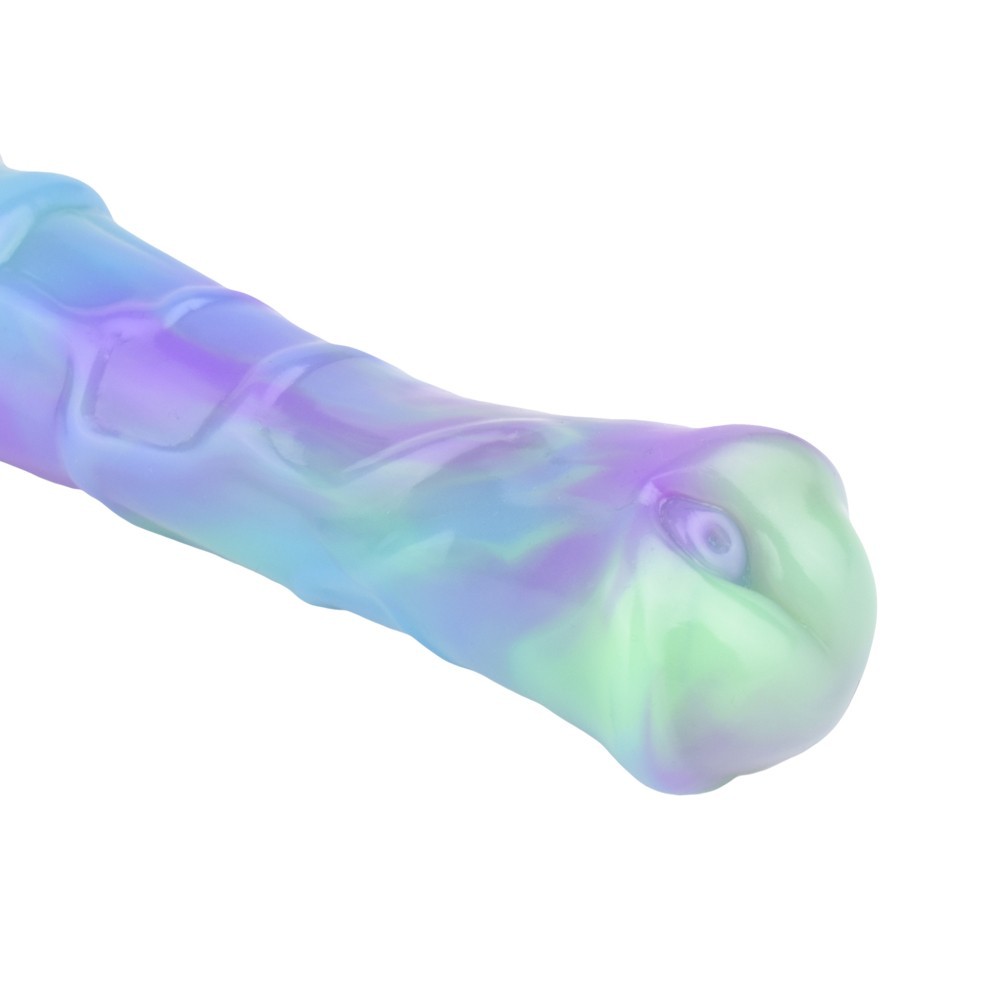 9.8" Slim Fantasy Monster Dildo Soft Silicone Suction Cup G-spot Long Anal Toy