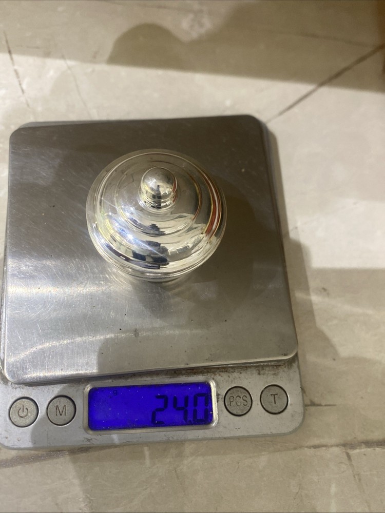 Sterling Silver Melon Shape Pill Box 24 Gram Bis Hallmarked