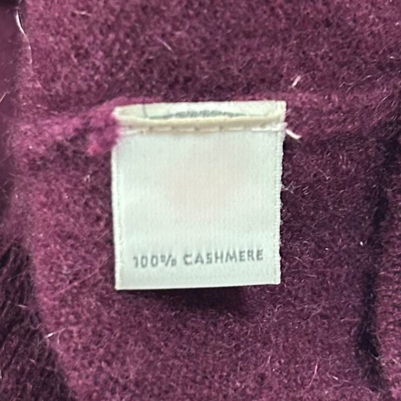 Neiman Marcus Sweater Mens L 100%Virgin Cashmere Maroon V-Neck Solid Pullover