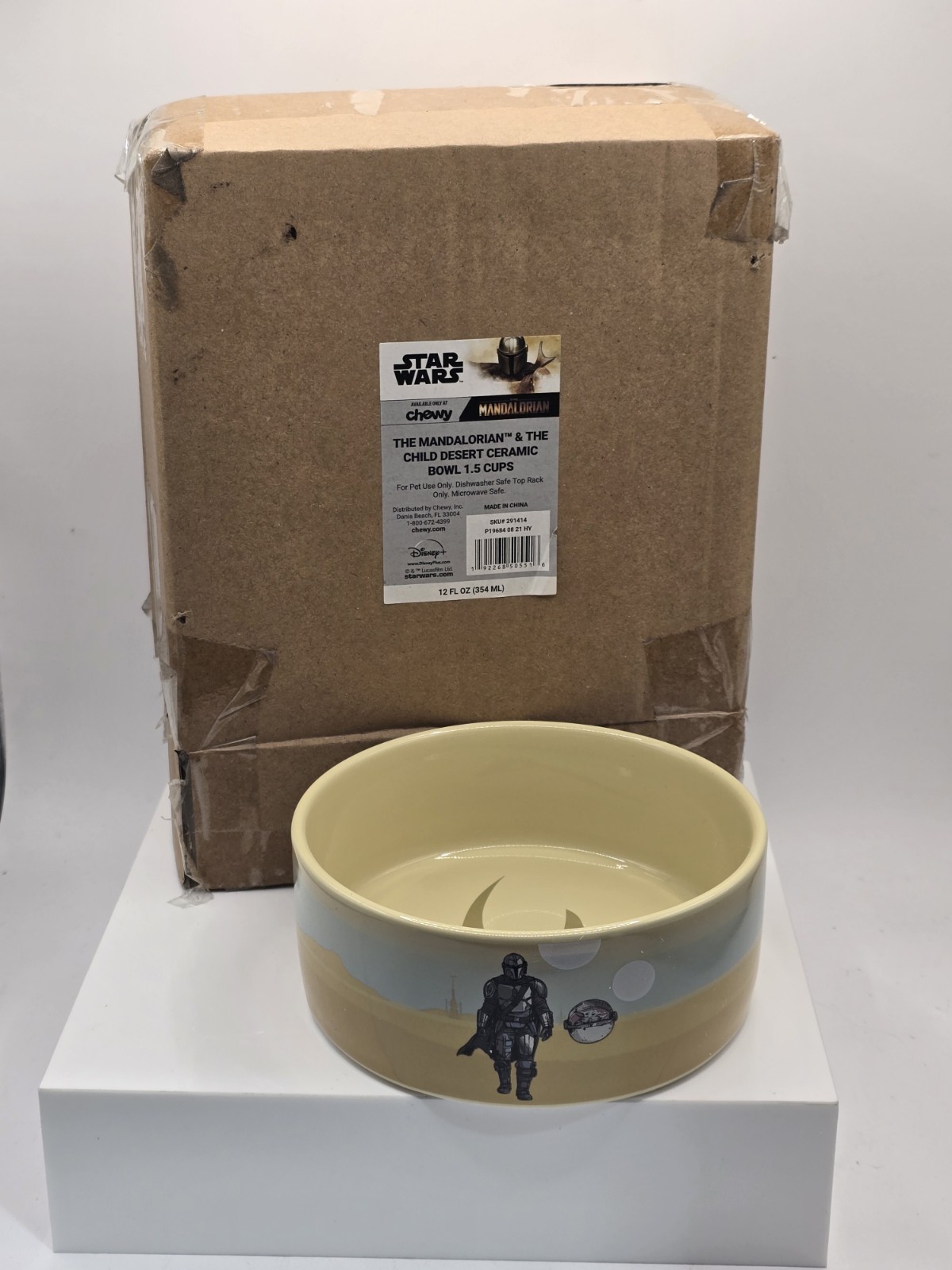 Disney Star Wars The Child Mandalorian Ceramic Pet Bowl 1.5 Cups - 12oz - New