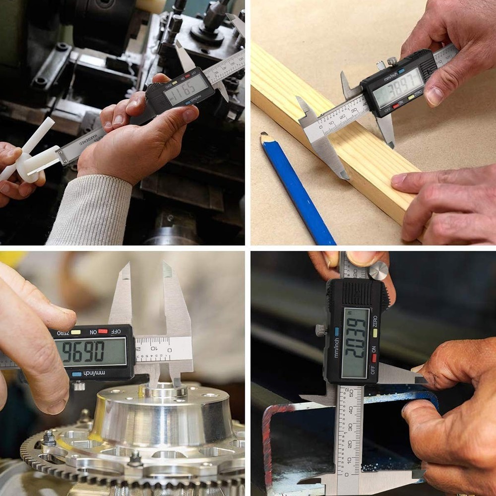 Durable Waterproof 6-Inch Caliper with Large LCD - Essential Measuring Tool