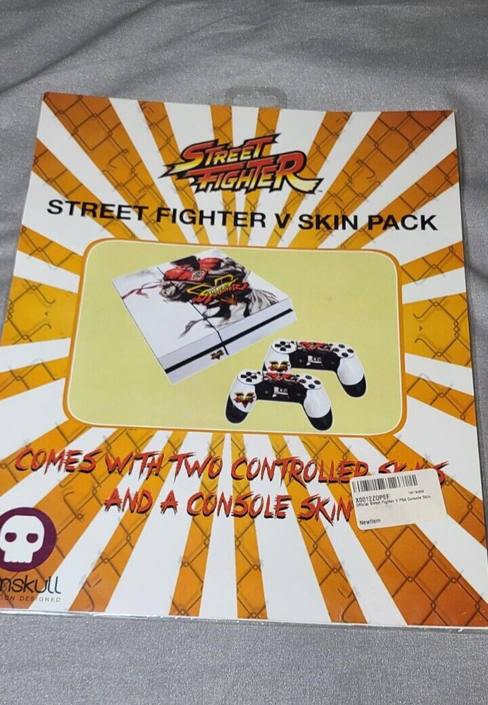 Numskull Street Fighter V console Skin & 2 controller skins PS4