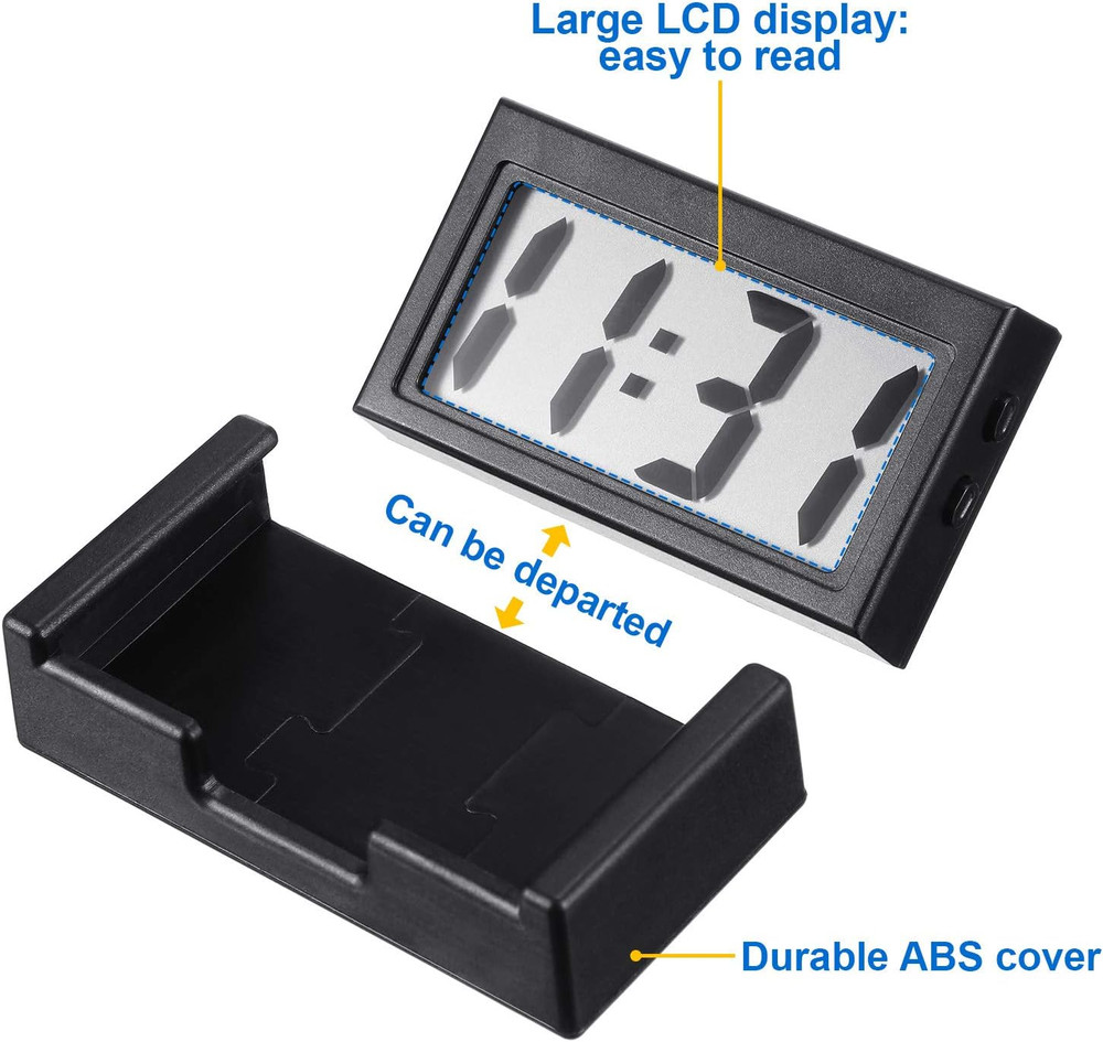 3 Pcs Mini Digital Clock Small Magnetic Digital Clock Stick on Battery Operated