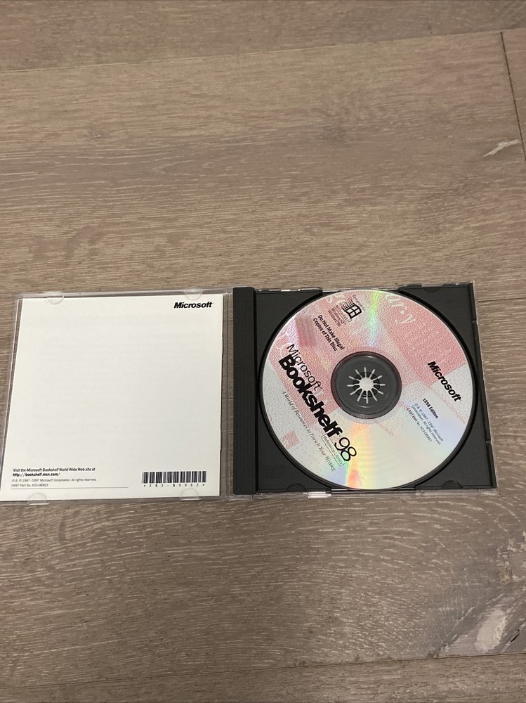 Microsoft Bookshelf 98 Reference Library cd rom Windows NT/Windows 95 w/Serial#