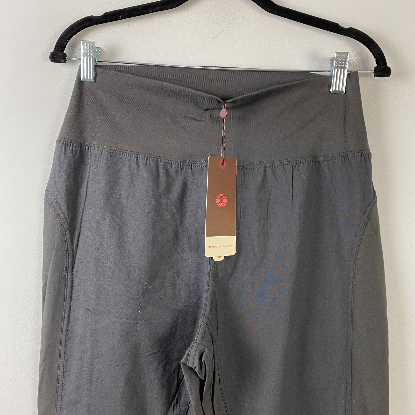 XCVI Wearables High Waist Jetter Crop Pull On Pants Size Medium Gray