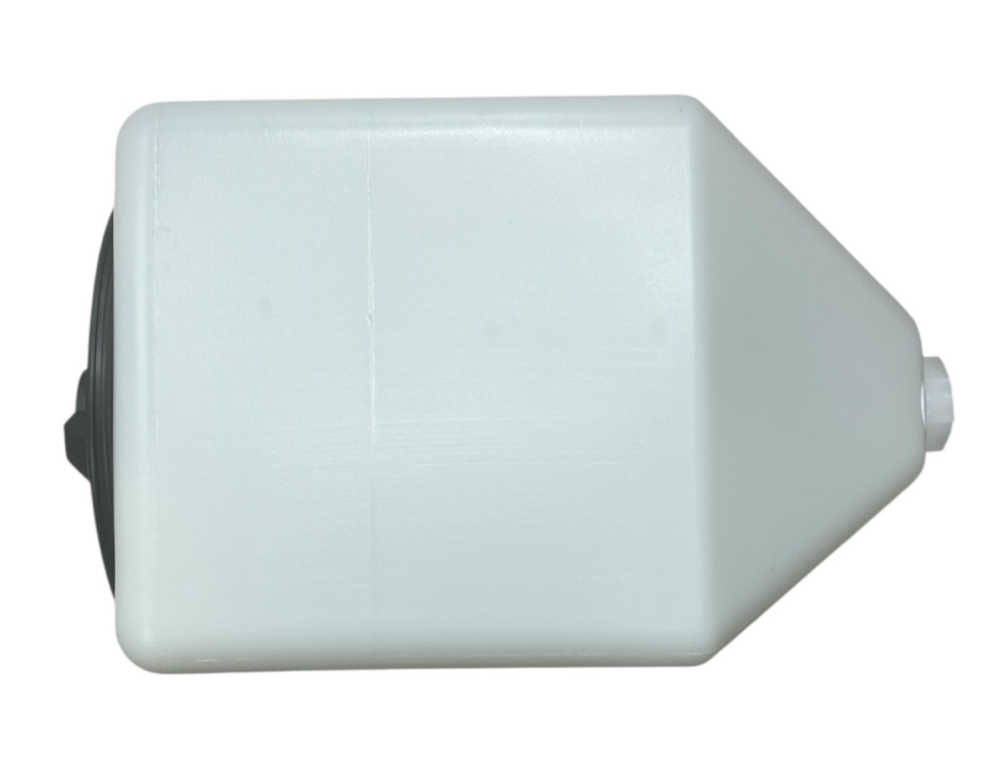 Ace Roto-Mold Blow Molded 5 Gallon Square Rinse White Tank 8" Lid - SPBM05-SQ8