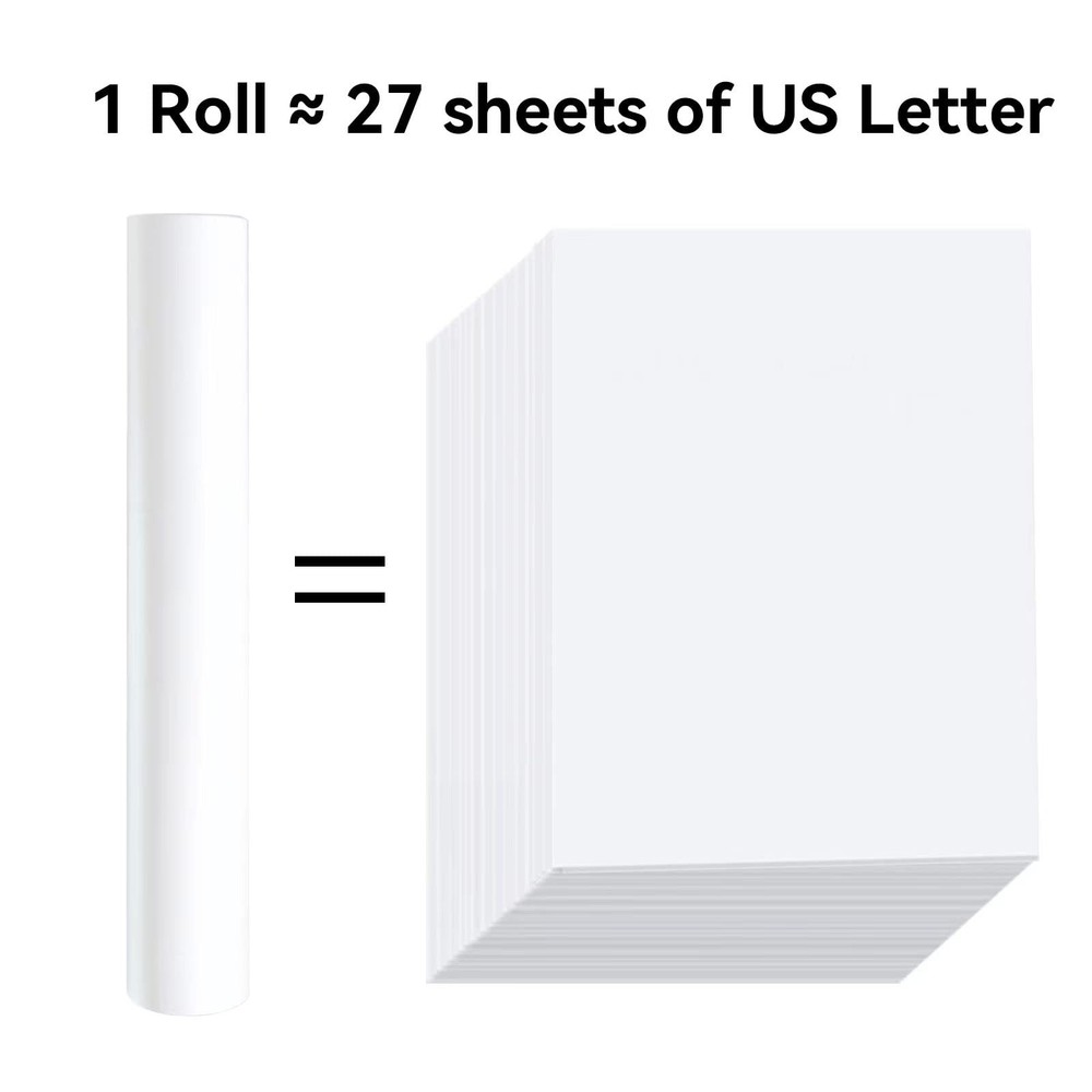 NYEAR 6 Rolls A4 Quick-dry Thermal Paper 6Roll, White
