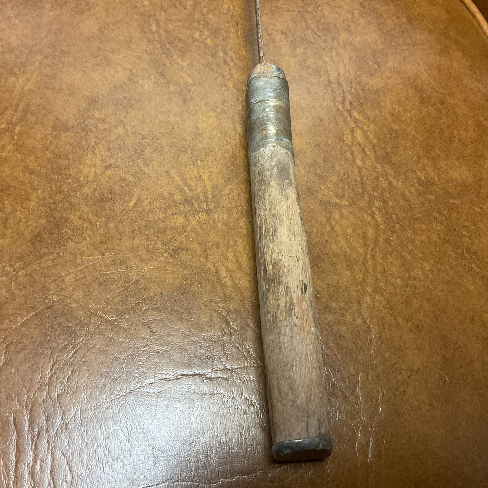 Unmarked Vintage Old Knife with Wire Wrapped Handle, Used