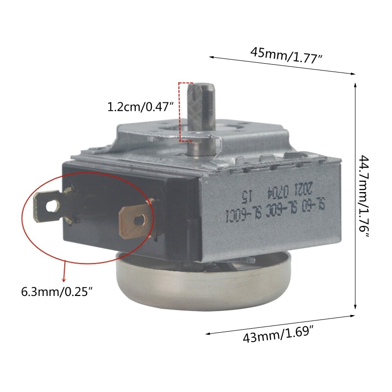 250V 16A Electric Timer 60 Minutes Delay Timer for Oven
