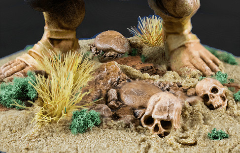 Huge Miniatures Texture Paste, Desert Model Basing Paint – 2oz Resealable Jar