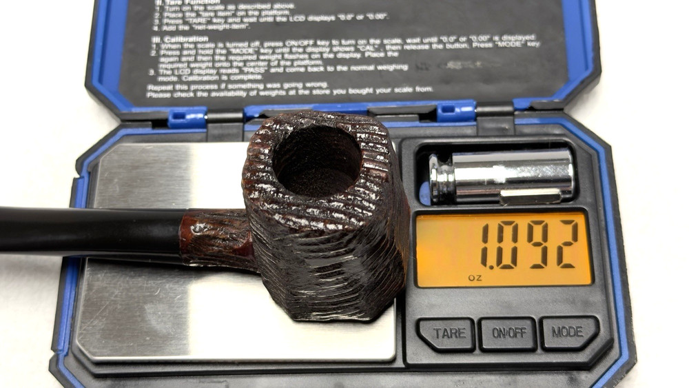 UNKNOWN MAKER: UNSMOKED 4 Panel Rustic Pot, Pristine Tapered Ebonite Stem