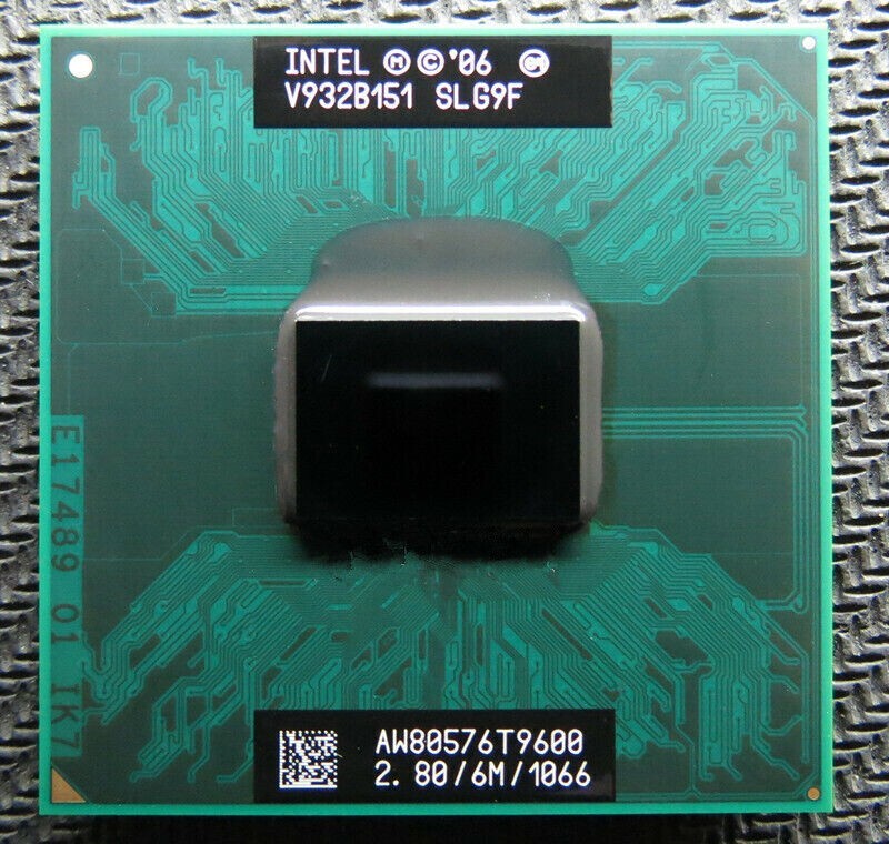 Used Intel Core 2 Duo T9600 2.8GHz 6MB Cache Socket P Laptop CPU Processor