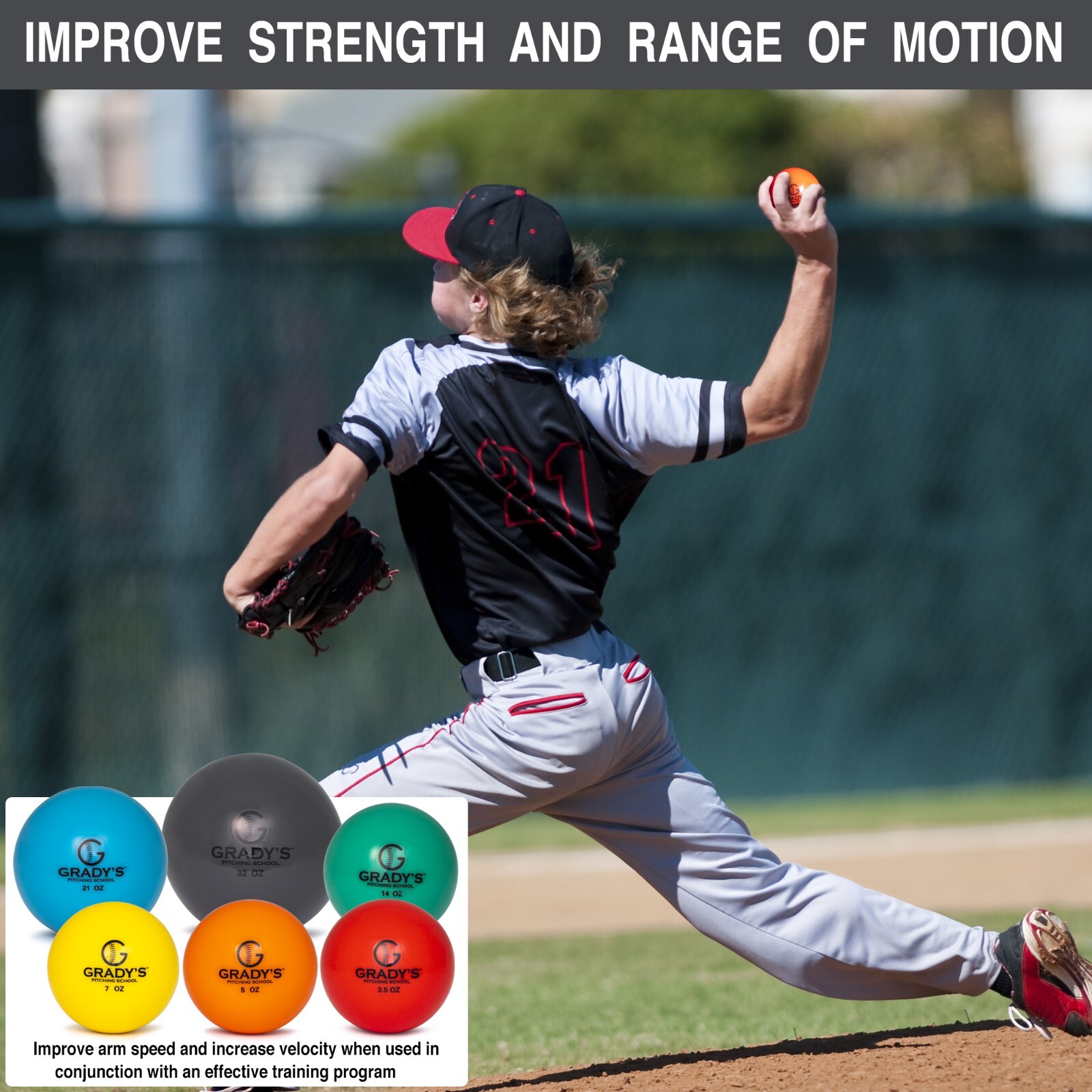 Plyo Soft Shell Weighted Ball Set 32, 21, 14, 7, 5, and 3.5oz-Pitching/Throwing