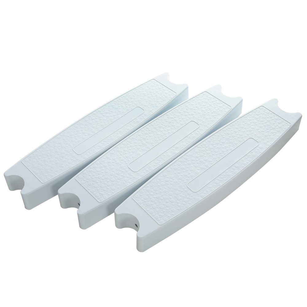 White Swimming Pool Ladder Steps Molded Plastic Replacement Ladder Rung Steps 3