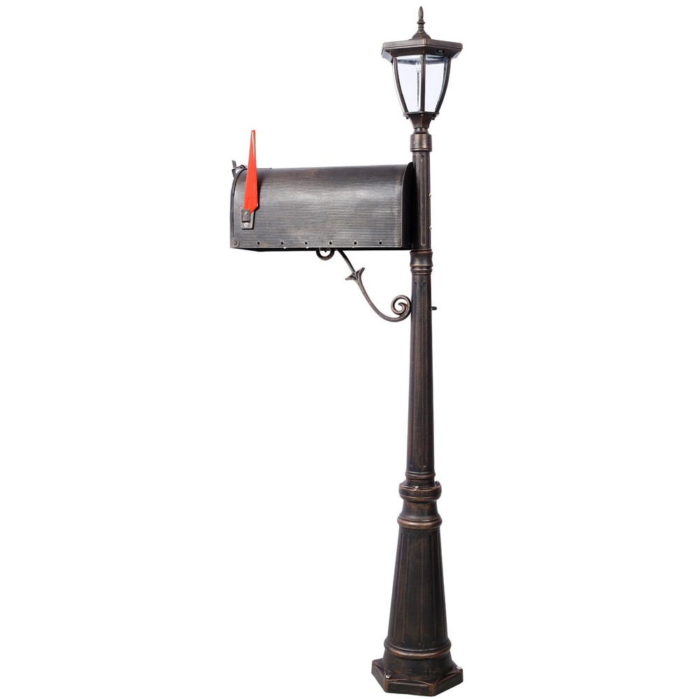 Mailbox/Post Light Combination Kit, Heavy Duty Cast Aluminum Mail Box, Modern